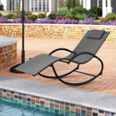 Outdoor Rocking Lounge Chair with Removable Headrest by LJGDeals