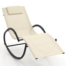 Outdoor Rocking Lounge Chair with Removable Headrest by LJGDeals