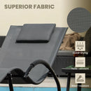 Outdoor Rocking Lounge Chair with Removable Headrest by LJGDeals