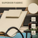 Outdoor Rocking Lounge Chair with Removable Headrest by LJGDeals