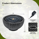 Outdoor Round Sphere Water Fountain with LED Lights and Pump by LJGDeals
