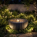 Outdoor Round Sphere Water Fountain with LED Lights and Pump by DirectDeals