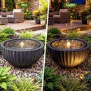 Outdoor Round Sphere Water Fountain with LED Lights and Pump by LJGDeals