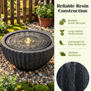 Outdoor Round Sphere Water Fountain with LED Lights and Pump by LJGDeals