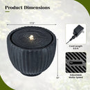 Outdoor Round Sphere Water Fountain with Pump for Garden by LJGDeals