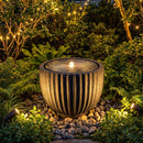 Outdoor Round Sphere Water Fountain with Pump for Garden by LJGDeals