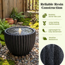 Outdoor Round Sphere Water Fountain with Pump for Garden by LJGDeals