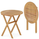 Outdoor Side Table with Slatted Tabletop and X-Shaped Structure by LJGDeals