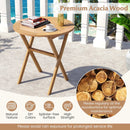 Outdoor Side Table with Slatted Tabletop and X-Shaped Structure by LJGDeals
