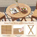 Outdoor Side Table with Slatted Tabletop and X-Shaped Structure by LJGDeals