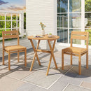 Outdoor Side Table with Slatted Tabletop and X-Shaped Structure by LJGDeals