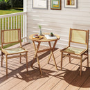 Outdoor Side Table with Slatted Tabletop and X-Shaped Structure by LJGDeals
