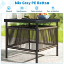 Outdoor Side Table with Umbrella Hole and Storage Shelf by LJGDeals
