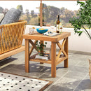 Outdoor Side Table with Storage Shelf for Small Space by DirectDeals