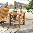 Outdoor Side Table with Storage Shelf for Small Space by LJGDeals