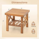 Outdoor Side Table with Storage Shelf for Small Space by LJGDeals