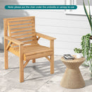 Outdoor Solid Fir Wood Chair with Inclined Backrest by LJGDeals