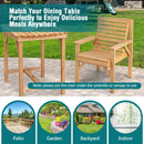 Outdoor Solid Fir Wood Chair with Inclined Backrest by LJGDeals