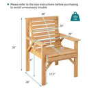 Outdoor Solid Fir Wood Chair with Inclined Backrest by LJGDeals