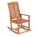 Outdoor Rocking Chair Solid Wood High Back Rocker with Slatted Seat by LJGDeals