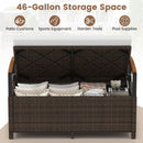 Outdoor Storage Bench Deck Box Patio Furniture with Cushion-White