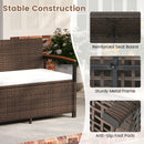 Outdoor Storage Bench Deck Box Patio Furniture with Cushion-White