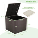 72 Gallon Rattan Outdoor Storage Box with Zippered Liner and Solid Pneumatic Rod by LJGDeals