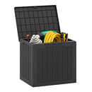 Outdoor Storage Box 25 Gallon Deck Box with Lockable Lid and Wicker-woven Texture by LJGDeals