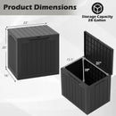 Outdoor Storage Box 25 Gallon Deck Box with Lockable Lid and Wicker-woven Texture by LJGDeals