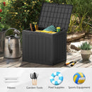 Outdoor Storage Box 25 Gallon Deck Box with Lockable Lid and Wicker-woven Texture by LJGDeals