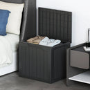 Outdoor Storage Box 25 Gallon Deck Box with Lockable Lid and Wicker-woven Texture by LJGDeals