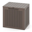 Outdoor Storage Box 25 Gallon Deck Box with Lockable Lid and Wicker-woven Texture by LJGDeals