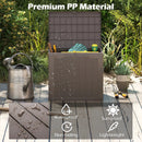 Outdoor Storage Box 25 Gallon Deck Box with Lockable Lid and Wicker-woven Texture by LJGDeals