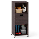 Outdoor Storage Cabinet with Drawer and 3 Shelves for Backyard