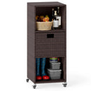 Outdoor Storage Cabinet with Drawer and 3 Shelves for Backyard by LJGDeals