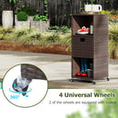 Outdoor Storage Cabinet with Drawer and 3 Shelves for Backyard