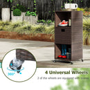 Outdoor Storage Cabinet with Drawer and 3 Shelves for Backyard by LJGDeals