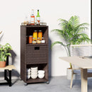 Outdoor Storage Cabinet with Drawer and 3 Shelves for Backyard by LJGDeals