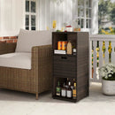 Outdoor Storage Cabinet Patio Wicker Organizer with Drawer by LJGDeals