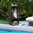 Outdoor Storage Cabinet Patio Wicker Organizer with Drawer by LJGDeals