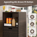 Outdoor Storage Cabinet Patio Wicker Organizer with Drawer by DirectDeals