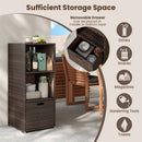 Outdoor Storage Cabinet Patio Wicker Organizer with Drawer by LJGDeals
