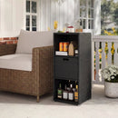 Outdoor Storage Cabinet Patio Wicker Organizer with Drawer by LJGDeals