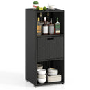 Outdoor Storage Cabinet Patio Wicker Organizer with Drawer by DirectDeals