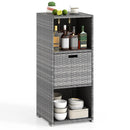 Outdoor Storage Cabinet Patio Wicker Organizer with Drawer by LJGDeals