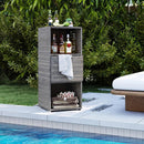 Outdoor Storage Cabinet Patio Wicker Organizer with Drawer by LJGDeals