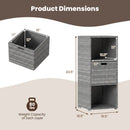Outdoor Storage Cabinet Patio Wicker Organizer with Drawer by LJGDeals