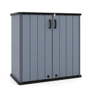 Outdoor Storage Shed 23.5 Cu.ft All-Weather Storage Box with Floor Lockable Door by DirectDeals