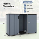 Outdoor Storage Shed 23.5 Cu.ft All-Weather Storage Box with Floor Lockable Door by DirectDeals