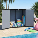 Outdoor Storage Shed 23.5 Cu.ft All-Weather Storage Box with Floor Lockable Door by LJGDeals
